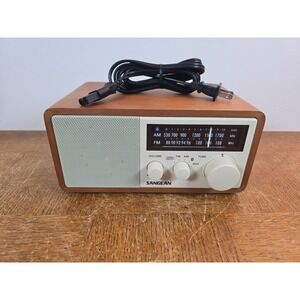Sangean WR-16 AM/FM w/ Bluetooth & Aux Radio Receiver - Tested & Working